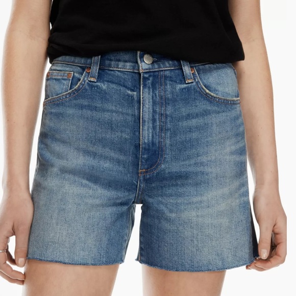 Aritzia Denim Forum 50s Arlo Mid thigh jean shorts size 23 - Picture 8 of 9